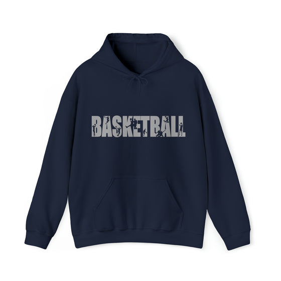 Basketball B-Ball Silhouette Sport | Unisex Hooded Hoodie Sweatshirt | Embrace Your Vibe