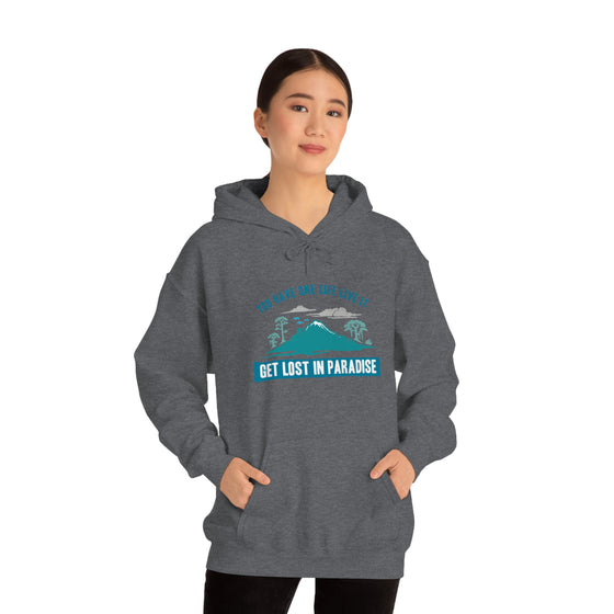 Chill Stitch – Get Lost in Paradise - Unisex Hooded Hoodie Sweatshirt – Embrace Your Vibe