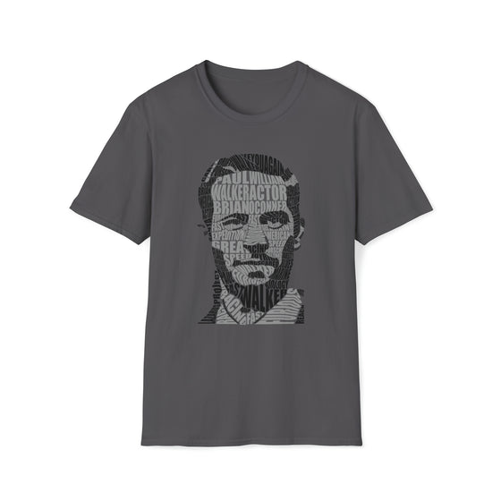 Paul Walker Fast Furious Actor | Unisex Soft Style Tee T-Shirt  | Calligram Word Design