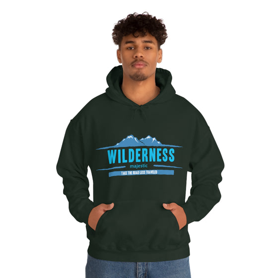 Chill Stitch – Wilderness Road Less Traveled - Unisex Hooded Hoodie Sweatshirt – Embrace Your Vibe