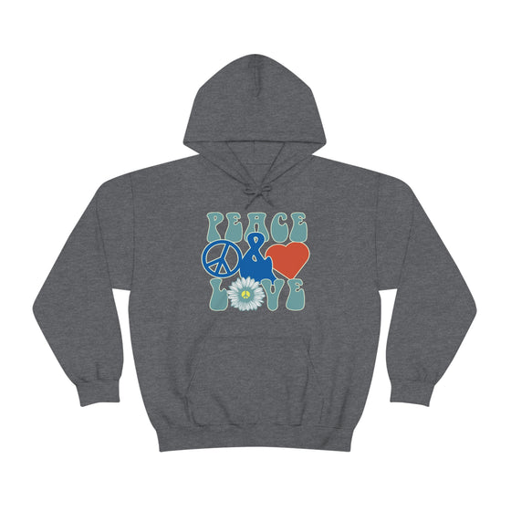 Chill Stitch – Peace & Love - Unisex Hooded Hoodie Sweatshirt – Embrace Your Vibe