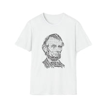  Abraham Lincoln | Unisex Soft Style Tee T-Shirt | Embrace Your Vibe | Calligram Word Design