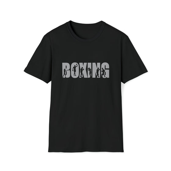 Boxing Sporting Name Athlete Silhouettes | Unisex Soft Style T-Shirt | Embrace Your Vibe