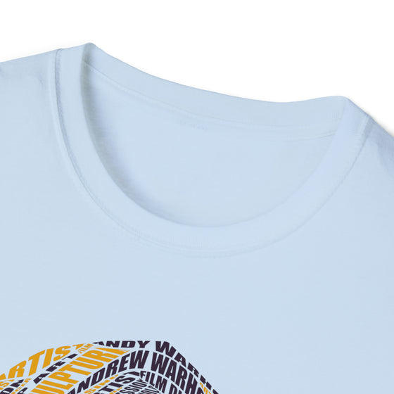Andy Warhol | Unisex Soft Style Tee T-Shirt | Embrace Your Vibe | Calligram Word Design