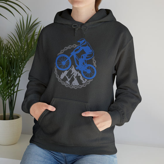 Bike Sweatshirt | MTB Chain Mountain Bike Biking | Unisex Hooded Hoodie Sweatshirt