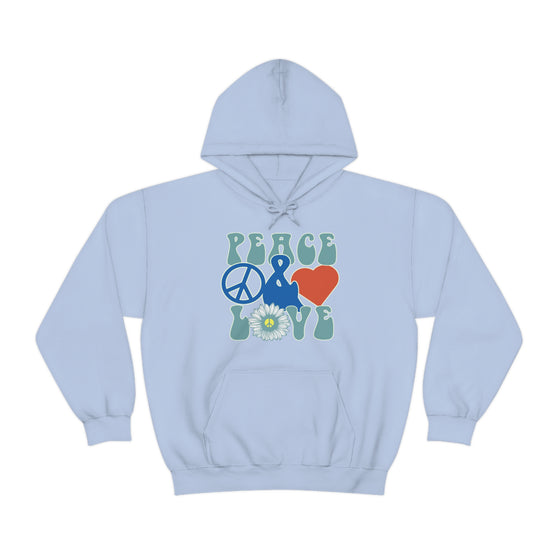 Chill Stitch – Peace & Love - Unisex Hooded Hoodie Sweatshirt – Embrace Your Vibe