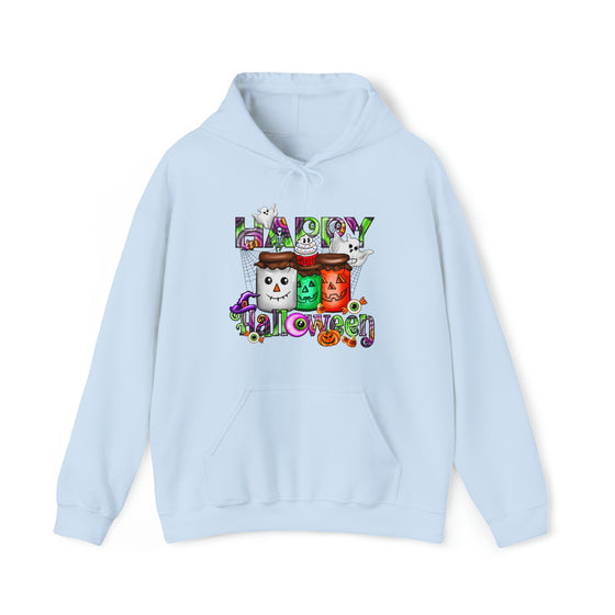 Halloween Sweatshirt | Happy Halloween Jars | Unisex Hooded Hoodie Sweatshirt