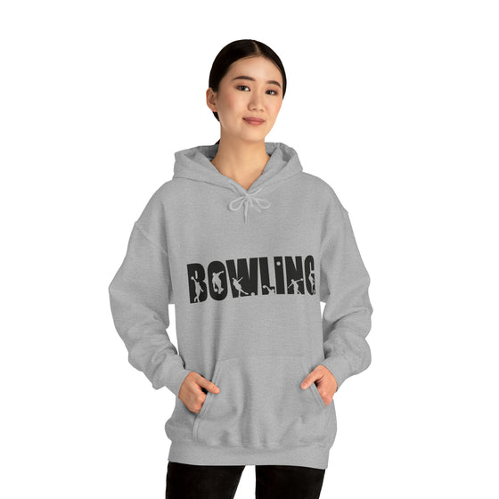 Bowling Silhouette Sport | Unisex Hooded Hoodie Sweatshirt | Embrace Your Vibe