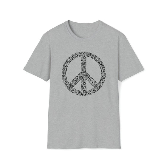 Abstract Shirt | War Peace Symbol Machine | Abstract Unisex Soft Style Tee T-Shirt