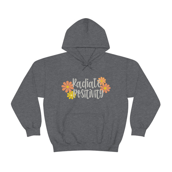 Chill Stitch – Radiate Positivity - Unisex Hooded Hoodie Sweatshirt – Embrace Your Vibe