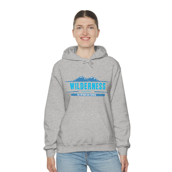Chill Stitch – Wilderness Road Less Traveled - Unisex Hooded Hoodie Sweatshirt – Embrace Your Vibe