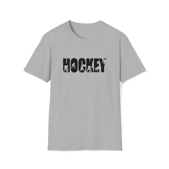 Hockey Shirt | Sporting Athlete Silhouettes | Unisex Soft Style T-Shirt