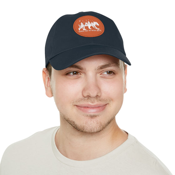 Bear Scenic Route Leather Patch Baseball Cap | Embrace Your Vibe