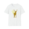 Butterfly Deer Buck Transformation | Abstract | Minimalist | Modern | Unisex Soft Style Tee T-Shirt | Embrace Your Vibe