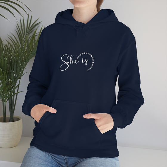 Chill Stitch – She Is Mom - Unisex Hooded Hoodie Sweatshirt – Embrace Your Vibe