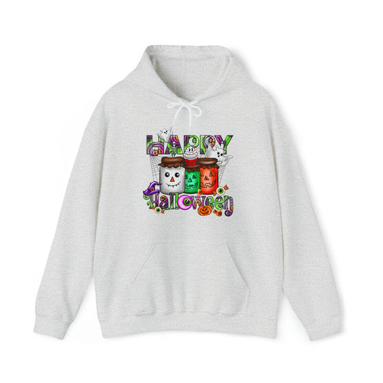 Halloween Sweatshirt | Happy Halloween Jars | Unisex Hooded Hoodie Sweatshirt