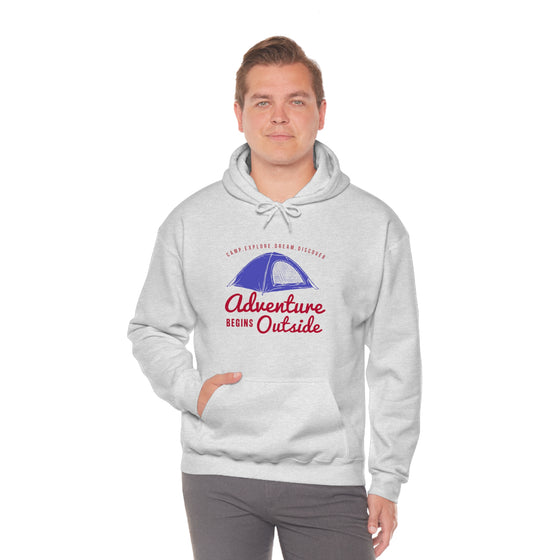 Chill Stitch – Outside Your Tent Adventure - Unisex Hooded Hoodie Sweatshirt – Embrace Your Vibe