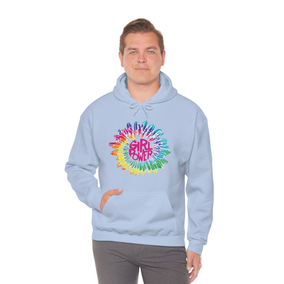 Chill Stitch – Girl Power Tie-Dye - Unisex Hooded Hoodie Sweatshirt – Embrace Your Vibe