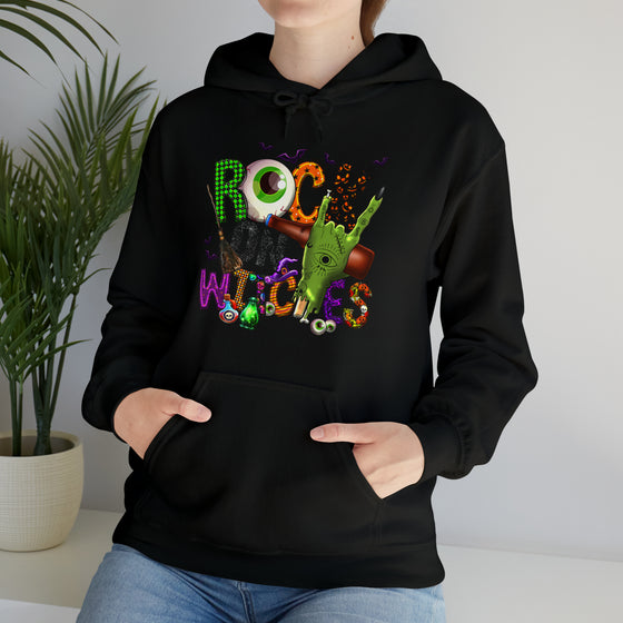 Halloween Sweatshirt | Rock On Witches | Unisex Hooded Hoodie Sweatshirt