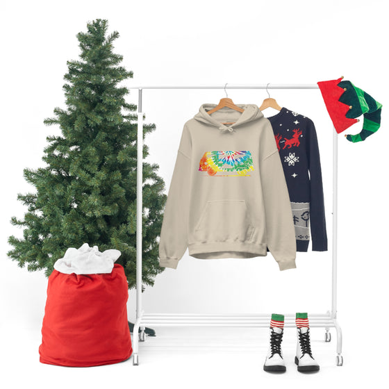 Chill Stitch – VW Tie-dye Van - Unisex Hooded Hoodie Sweatshirt – Embrace Your Vibe