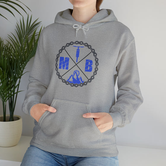 Bike Sweatshirt | MTB Chain Circle Mountain Bike Biking | Unisex Hooded Hoodie Sweatshirt