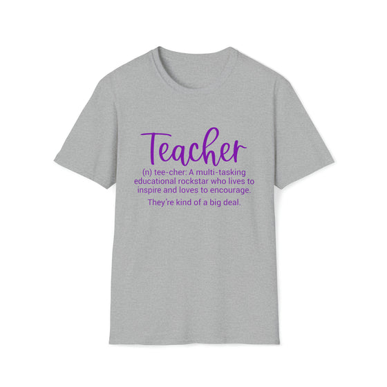 Teacher Shirt | Teacher Definition Educator | Gift for Teachers | Unisex Soft Style Tee T-Shirt