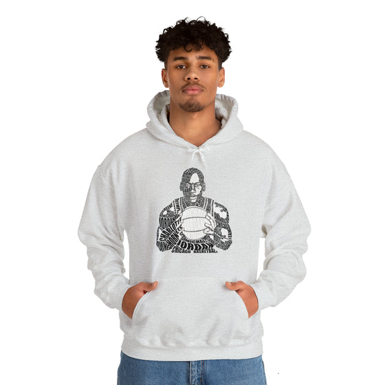 Michael Jordan Basketball | Unisex Hooded Hoodie Sweatshirt  | Calligram Word Design