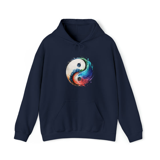 Yoga Hoodie | Yin Yang Sign V2 Watercolor | Unisex Hooded Hoodie Sweatshirt