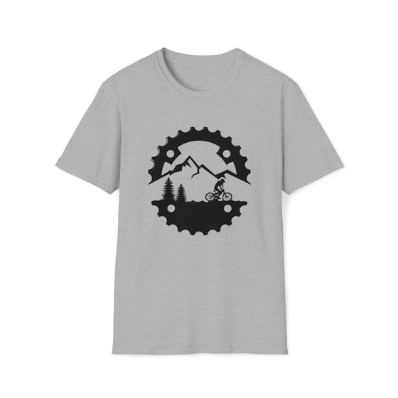 Bike Shirt | MTB Mountain Bike Sprocket Mountain Biking Ride | Unisex Soft Style Tee T-Shirt