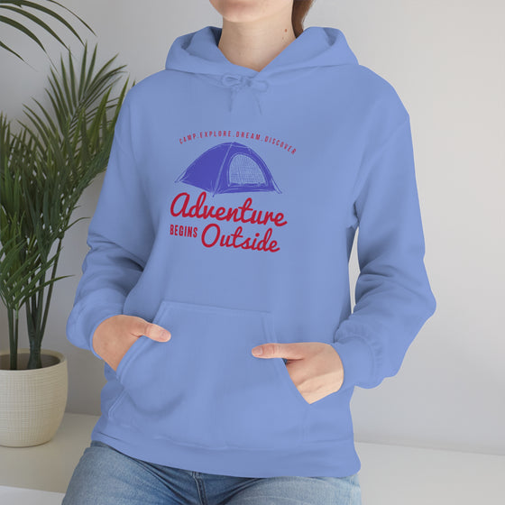 Chill Stitch – Outside Your Tent Adventure - Unisex Hooded Hoodie Sweatshirt – Embrace Your Vibe