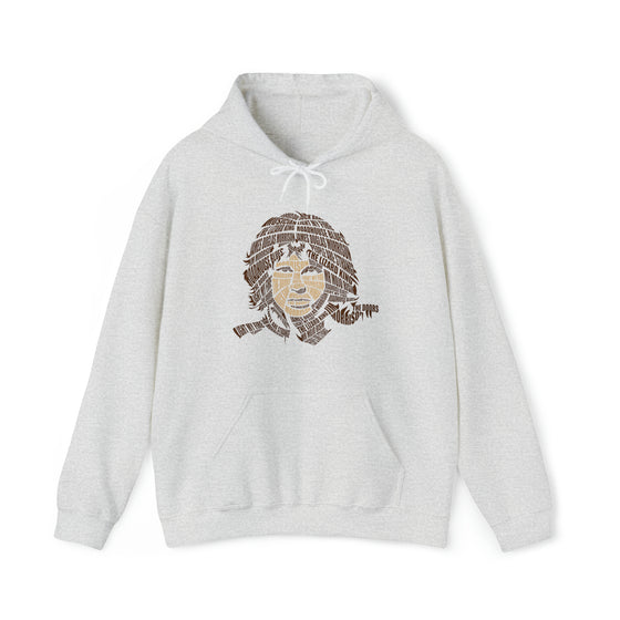 Jim Morrison | Unisex Hooded Hoodie Sweatshirt | Calligram Word Design