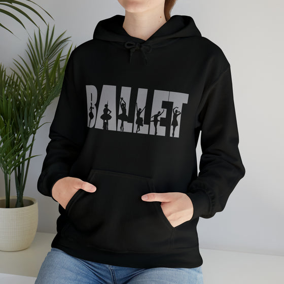 Ballet Dance Silhouette Sport | Unisex Hooded Hoodie Sweatshirt | Embrace Your Vibe