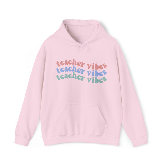 Teacher Life Sweatshirt | Teaching Vibes Waves | Unisex Hooded Hoodie Sweatshirt