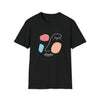 Abstract Blob Color Face Shapes V22  |  Unisex Soft Style Tee T-Shirt | Embrace Your Vibe