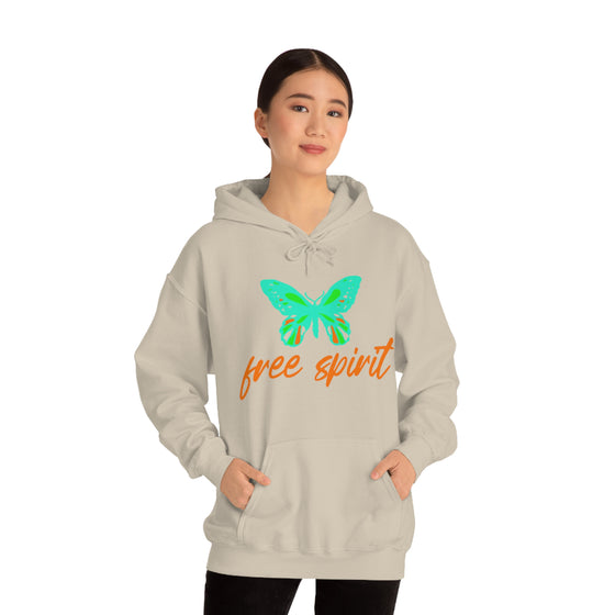 Chill Stitch – Free Spirit Butterfly - Unisex Hooded Hoodie Sweatshirt – Embrace Your Vibe