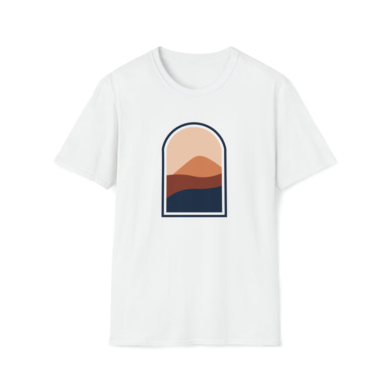 Abstract Shirt | Window Sunrise Sunset Abstract Shapes V14 | Unisex Soft Style Tee T-Shirt