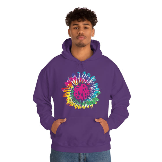 Chill Stitch – Girl Power Tie-Dye - Unisex Hooded Hoodie Sweatshirt – Embrace Your Vibe