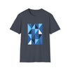 Abstract Blue Triangle Diamond Shapes V21 | Unisex Soft Style Tee T-Shirt | Embrace Your Vibe