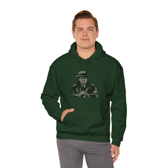 Al Capone | Unisex Hooded Hoodie Sweatshirt | Embrace Your Vibe | Calligram Word Design