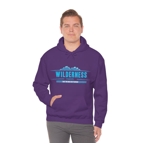 Chill Stitch – Wilderness Road Less Traveled - Unisex Hooded Hoodie Sweatshirt – Embrace Your Vibe