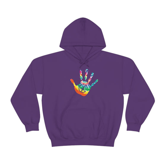 Chill Stitch –Tie-dye Peace Hand - Unisex Hooded Hoodie Sweatshirt – Embrace Your Vibe