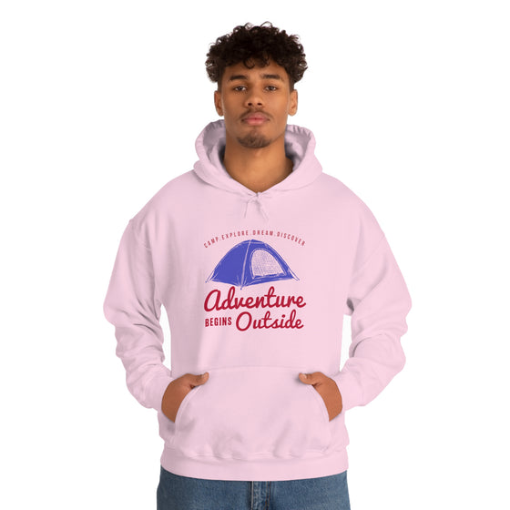 Chill Stitch – Outside Your Tent Adventure - Unisex Hooded Hoodie Sweatshirt – Embrace Your Vibe