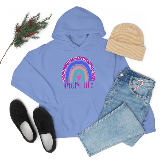 Chill Stitch – Mom Life Rainbow - Unisex Hooded Hoodie Sweatshirt – Embrace Your Vibe