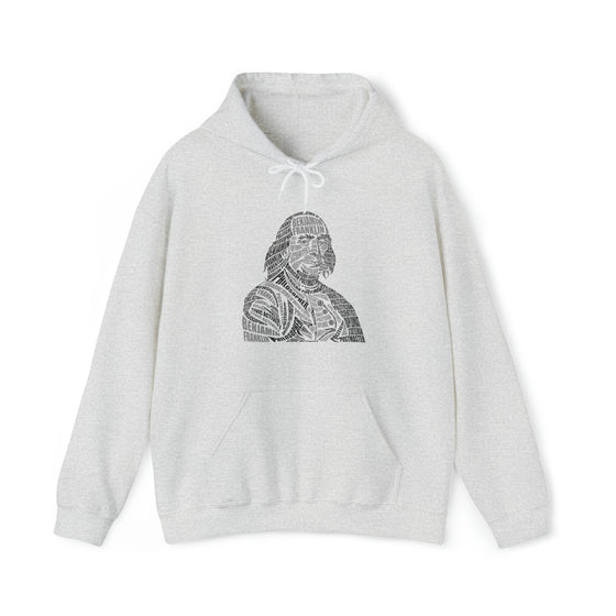 Benjamin Franklin | Unisex Hooded Hoodie Sweatshirt | Embrace Your Vibe | Calligram Word Design