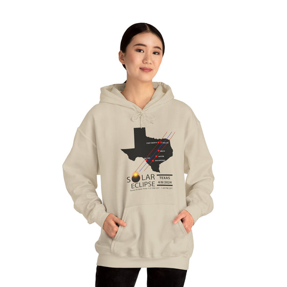 TEXAS Total Solar Eclipses April 8  2024  Total Eclipse | Unisex Hooded Hoodie Sweatshirt | Embrace Your Vibe Astronomy