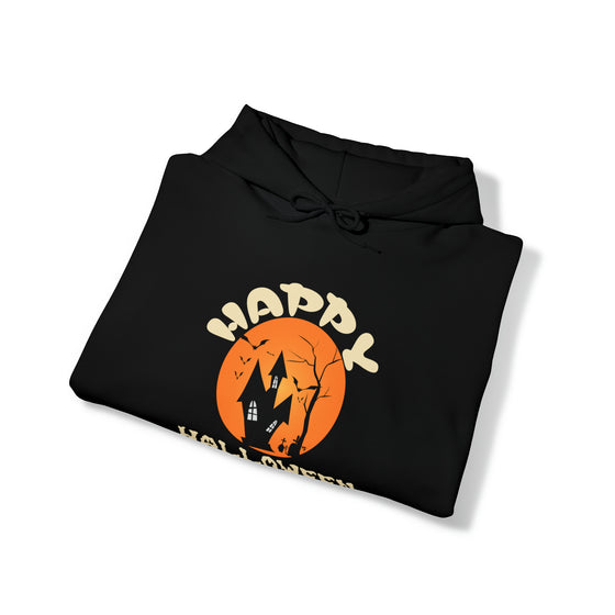 Halloween Sweatshirt | Happy Halloween House | Unisex Hooded Hoodie Sweatshirt