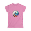 Hippie Shirt | Watercolor Yin Yang Symbol V1 |  Women's Soft style Tee T-Shirt