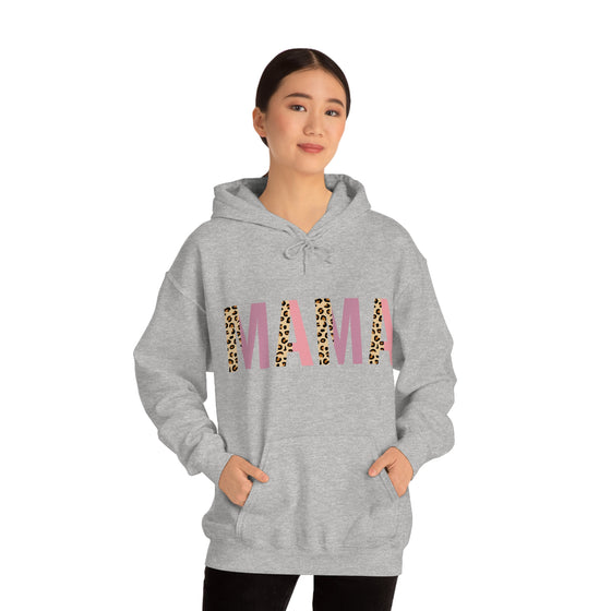 Chill Stitch – Mama Leopard - Unisex Hooded Hoodie Sweatshirt – Embrace Your Vibe