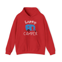  Happy Camper Sweatshirt | Heart Camping Outdoors  | Unisex Hooded Hoodie Sweatshirt