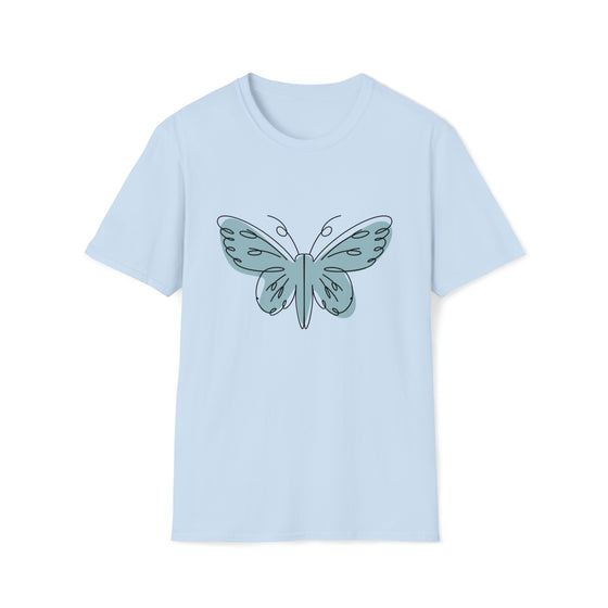 Abstract Shapes V18 Butterfly Nature  Life | Unisex Soft Style Tee T-Shirt | Embrace Your Vibe